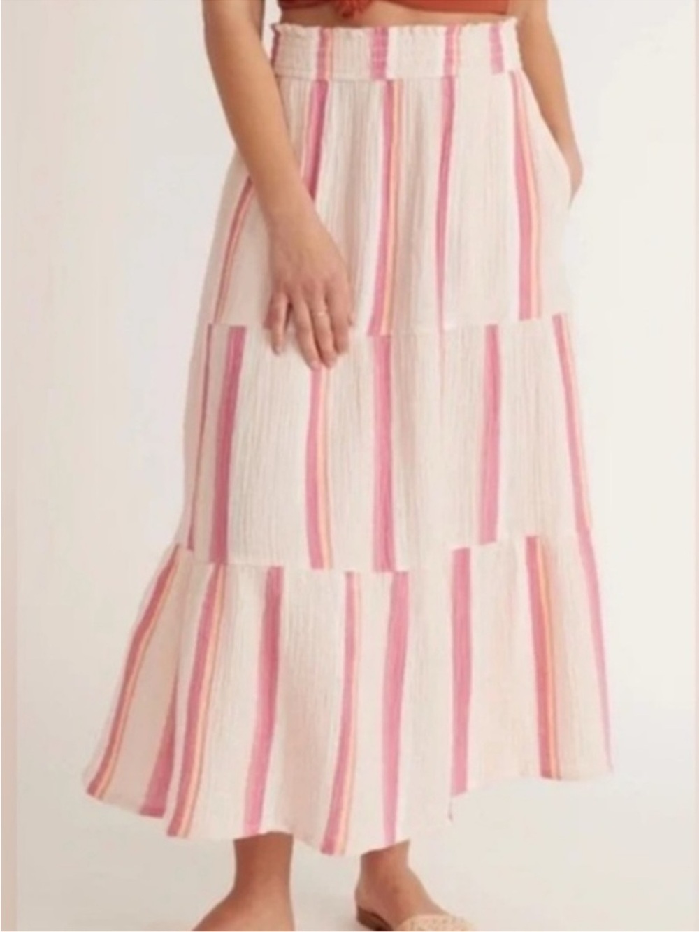 Marine Layer Gauze Cotton Maxi Skirt XS